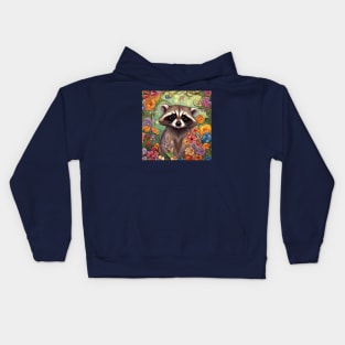 Baby Raccoon Feeling Sad Kids Hoodie